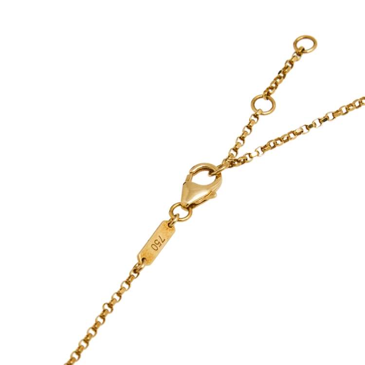 Pre Owned Versace 18K Yellow Gold and 925 Silver Medusa Pendant Necklace