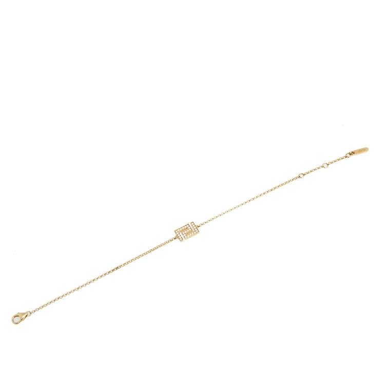 Pre Owned Versace Diamond 18k Yellow Gold Bracelet