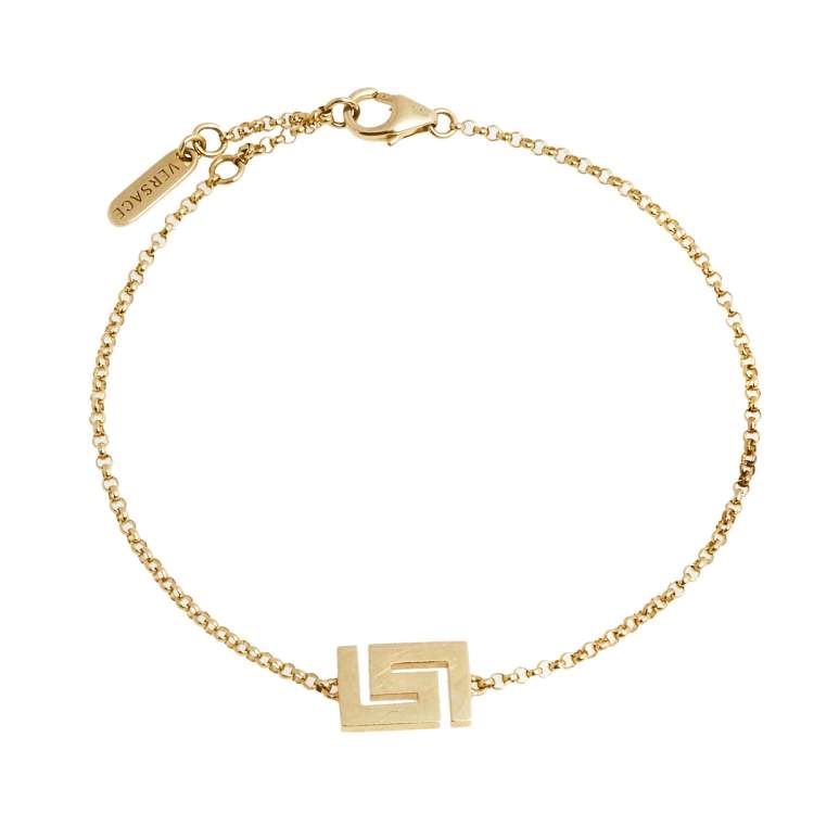Pre Owned Versace Diamond 18k Yellow Gold Bracelet