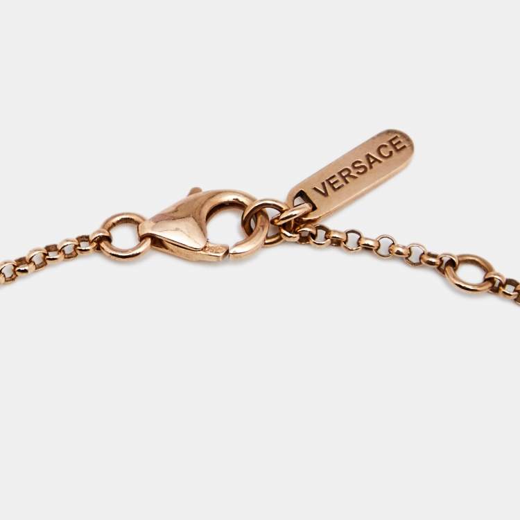 Pre Owned Versace Greek Key Motif 18K Yellow Gold Bracelet