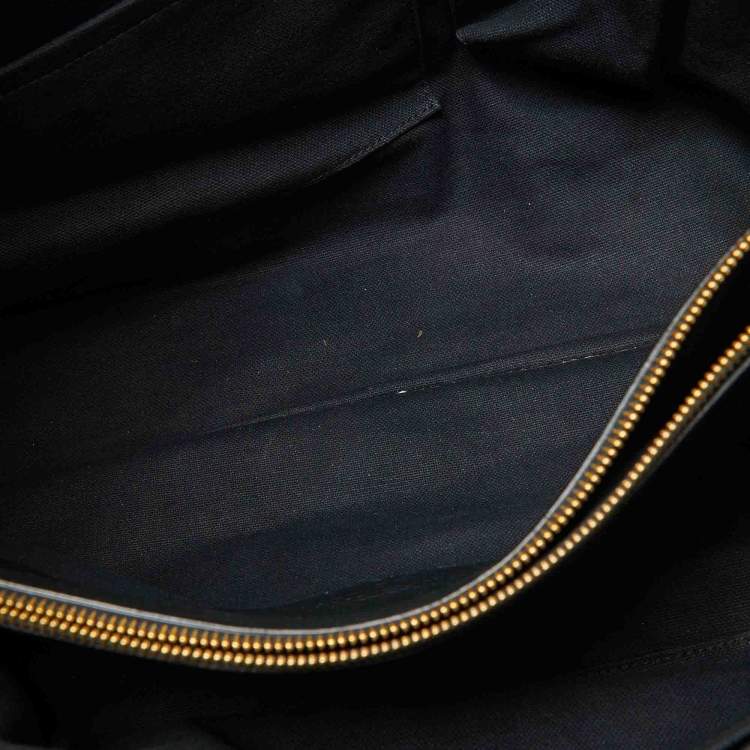 مملوكة مسبقًا Versace Black Leather La Medusa Shopper Tote
