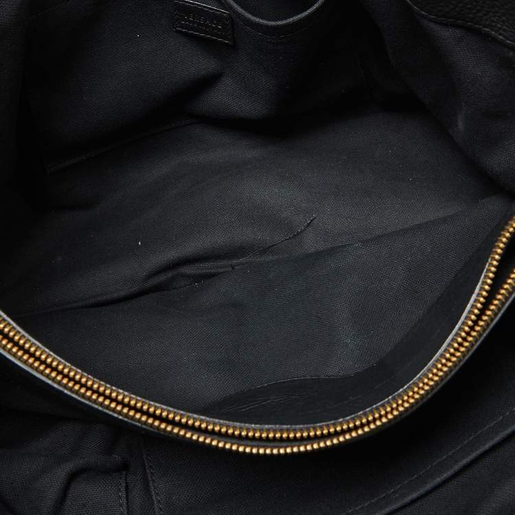 مملوكة مسبقًا Versace Black Leather La Medusa Shopper Tote