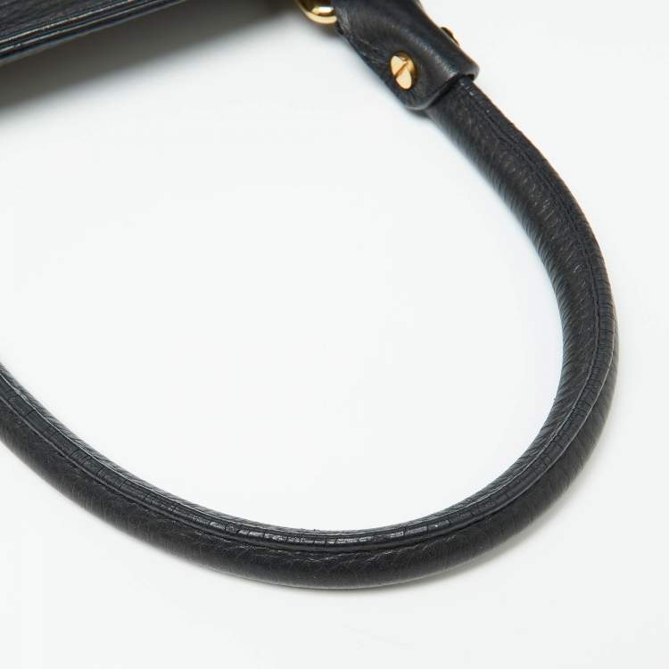مملوكة مسبقًا Versace Black Leather La Medusa Shopper Tote