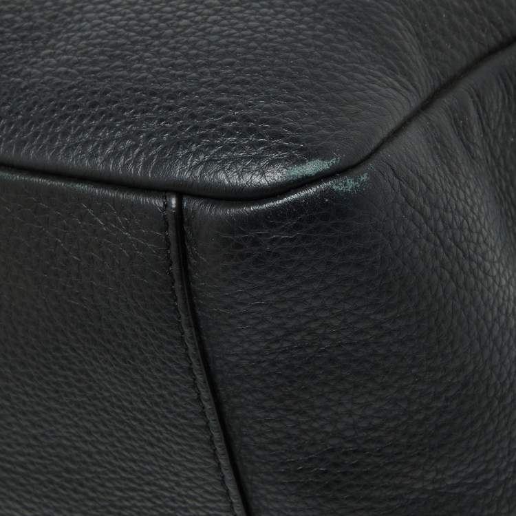 مملوكة مسبقًا Versace Black Leather La Medusa Shopper Tote