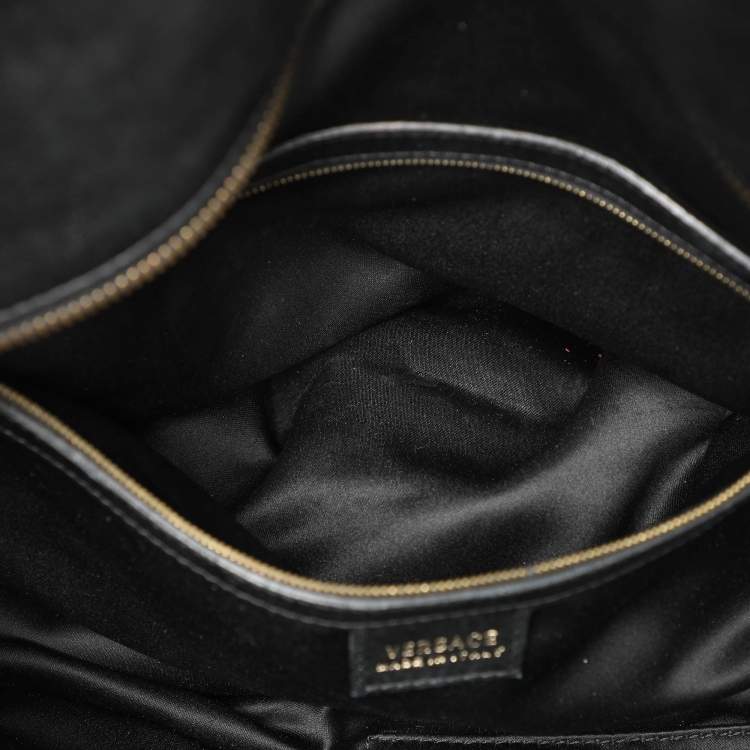 Pre Owned Versace Black Patent Leather Satchel