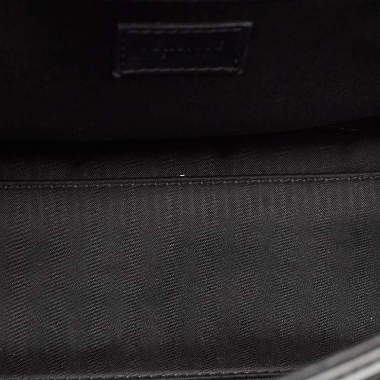 Pre Owned Versace Black Patent Leather Medium Medusa Medallion Tote