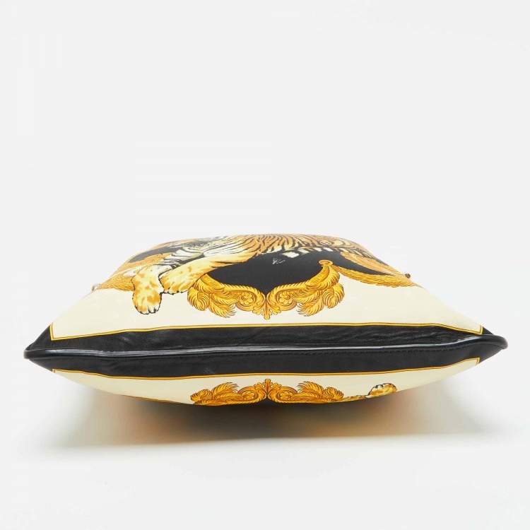 Pre Owned Versace Multicolor Leather Tiger Printed Medusa Shoulder Bag