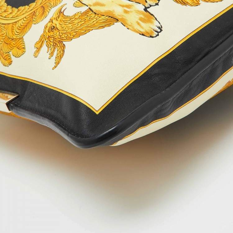 Pre Owned Versace Multicolor Leather Tiger Printed Medusa Shoulder Bag