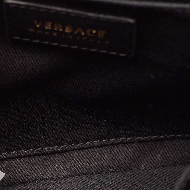 مملوكة مسبقًا Versace Black Quilted Leather Icon Shoulder Bag