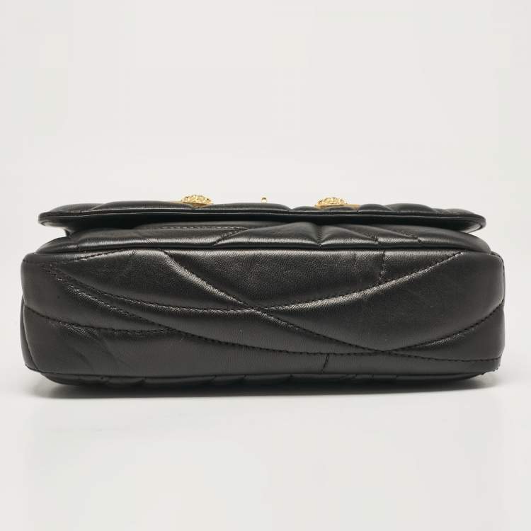 Pre Owned Versace Black Quilted Leather Icon Shoulder Bag