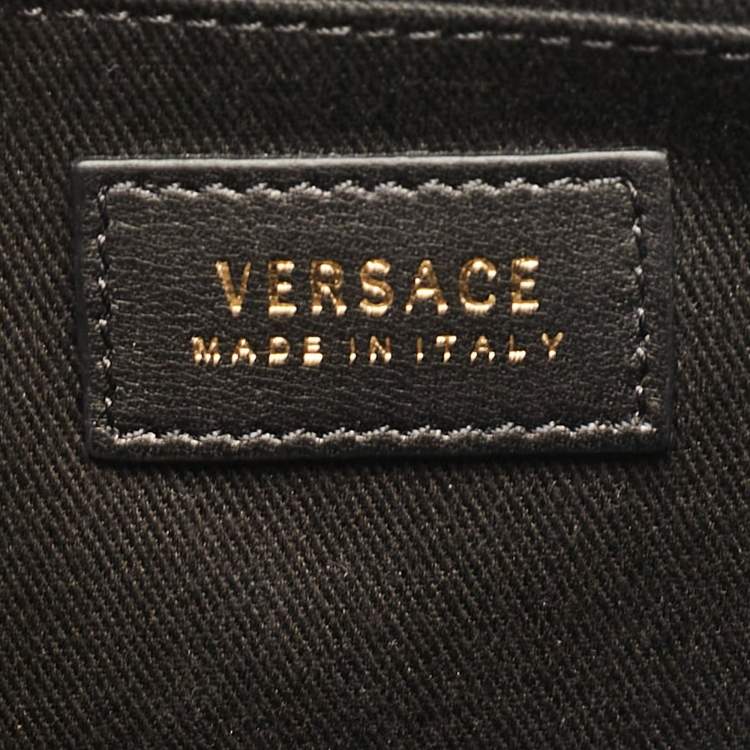 Pre Owned Versace Black Quilted Leather Icon Shoulder Bag