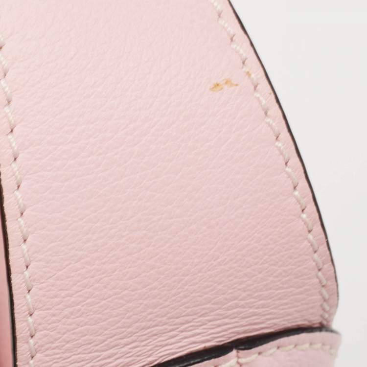 Pre Owned Versace Light Pink Leather La Medusa Shoulder Bag