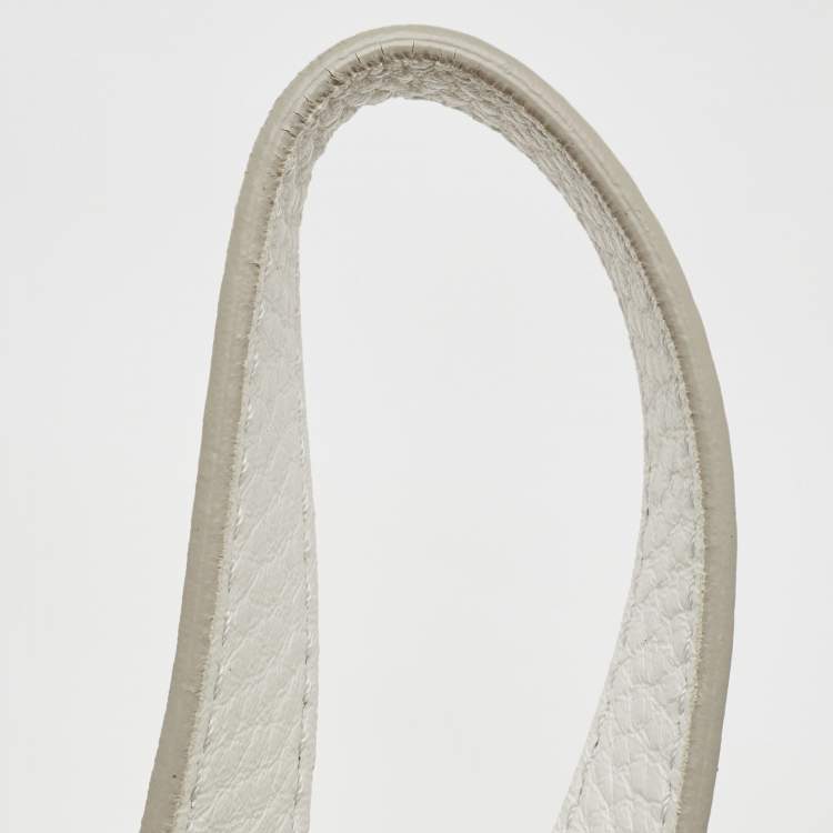 مملوكة مسبقًا Versace White Leather La Medusa Shopper Tote