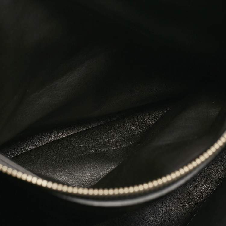 Pre Owned Versace Black Leather La Medusa Tote