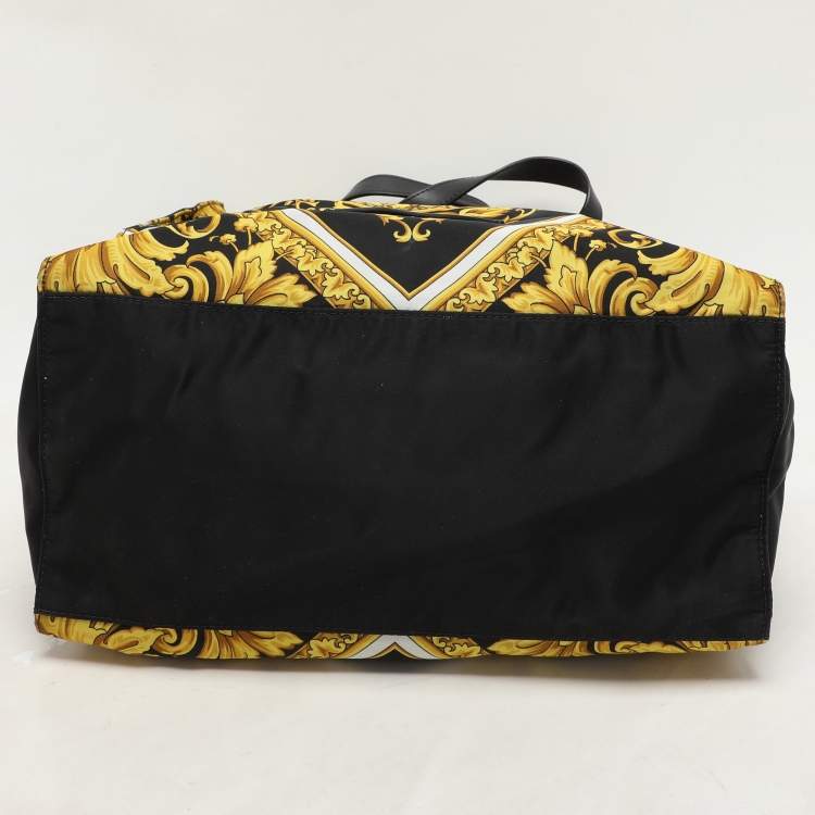 Pre Owned Versace Multicolor Baroque Print Fabric Tote