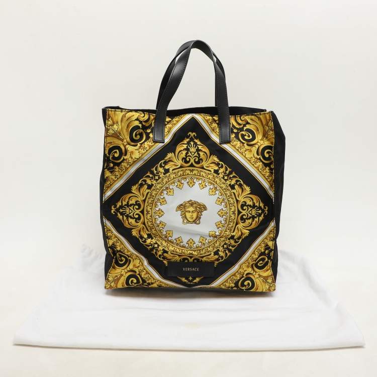Pre Owned Versace Multicolor Baroque Print Fabric Tote