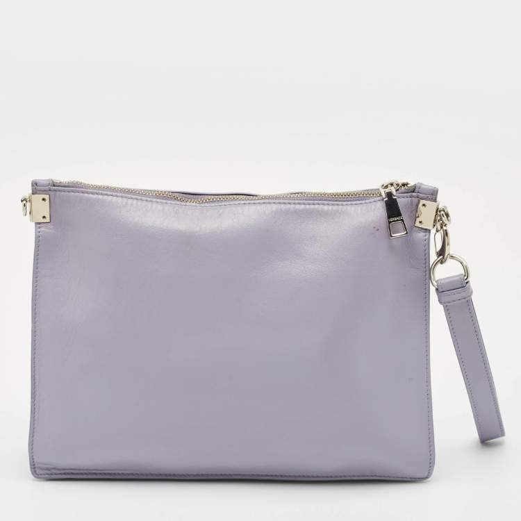 مملوكة مسبقًا Versace Lavender Leather Medusa Shoulder Bag