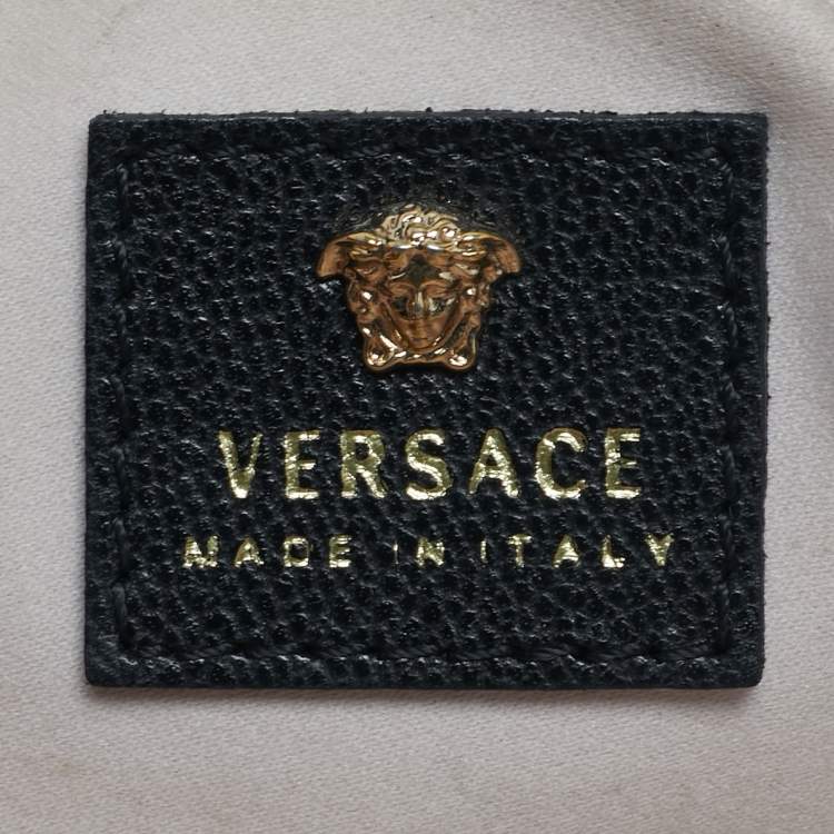 Pre Owned Versace Black Leather Medusa Camera Crossbody Bag