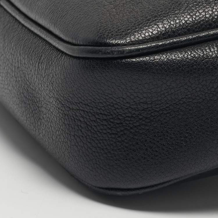 Pre Owned Versace Black Leather Medusa Camera Crossbody Bag