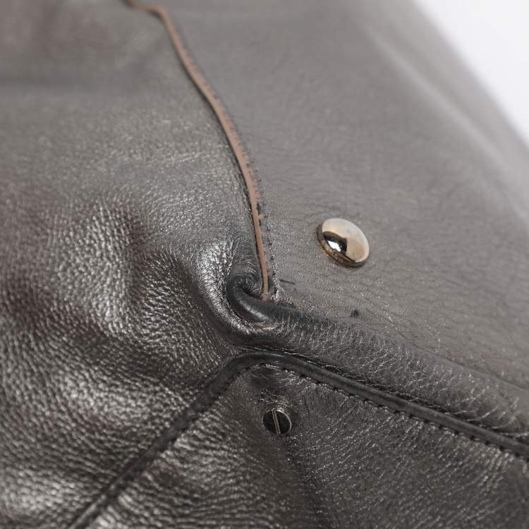 Pre Owned Versace Metallic Leather Chain Shoulder Bag