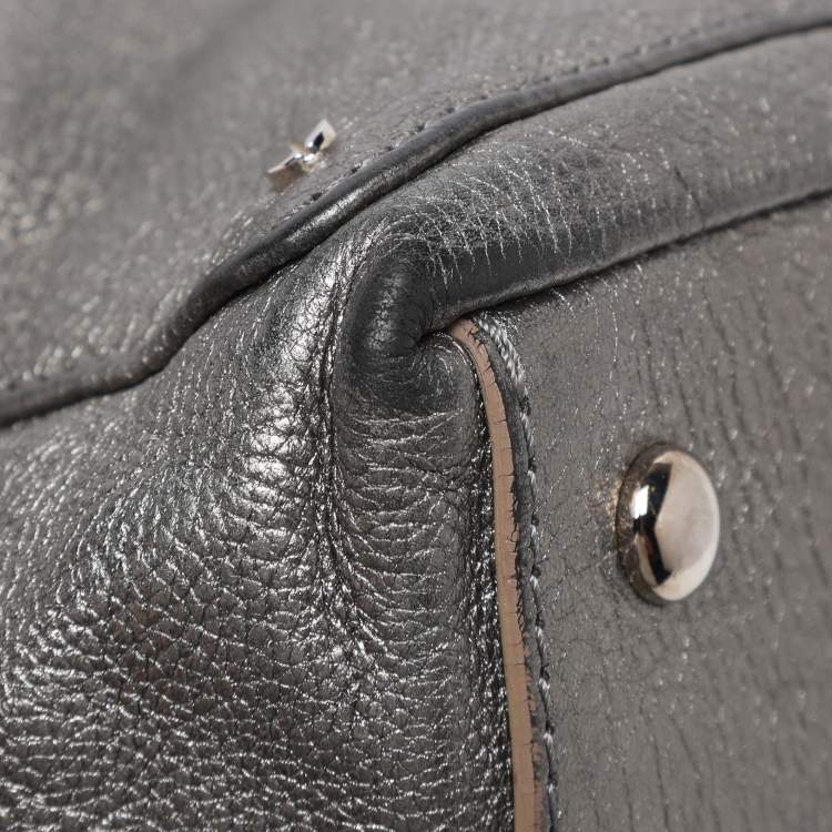 Pre Owned Versace Metallic Leather Chain Shoulder Bag