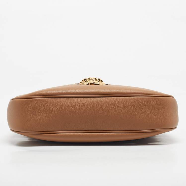 Pre Owned Versace Brown Leather La Medusa Hobo