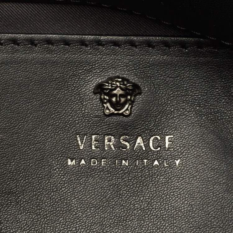 Pre Owned Versace Blue Tweed Palazzo Sultan Shoulder Bag