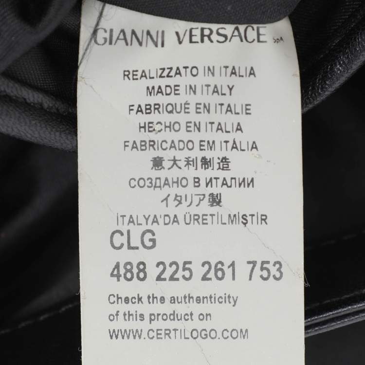 Pre Owned Versace Black Leather Palazzo Sultan Shoulder Bag