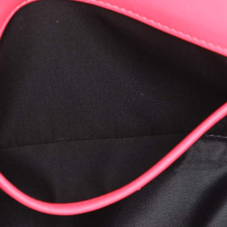 Pre Owned Versace Pink Leather Vanitas Chain Clutch