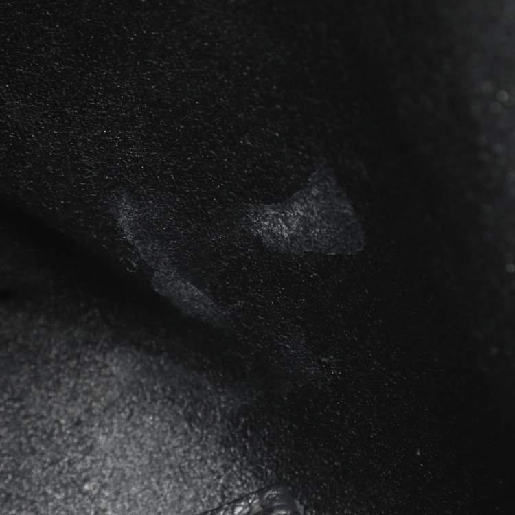 Pre Owned Versace Black Leather Palazzo Shopper Tote