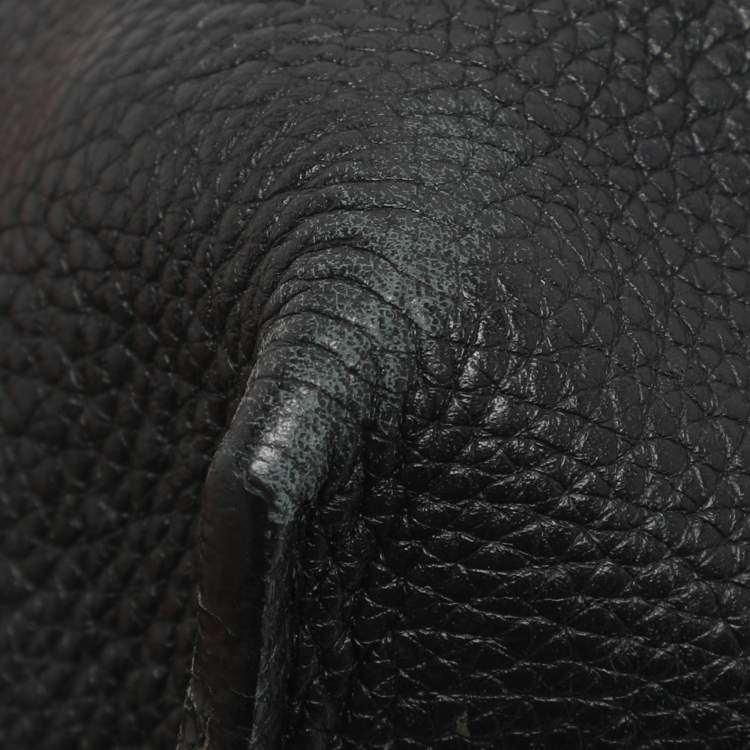 Pre Owned Versace Black Leather Palazzo Shopper Tote