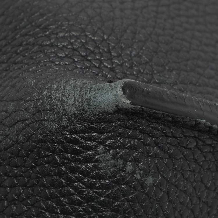 Pre Owned Versace Black Leather Palazzo Shopper Tote