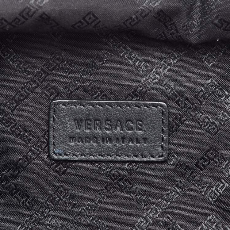 Pre Owned Versace Black Nylon La Medusa Backpack