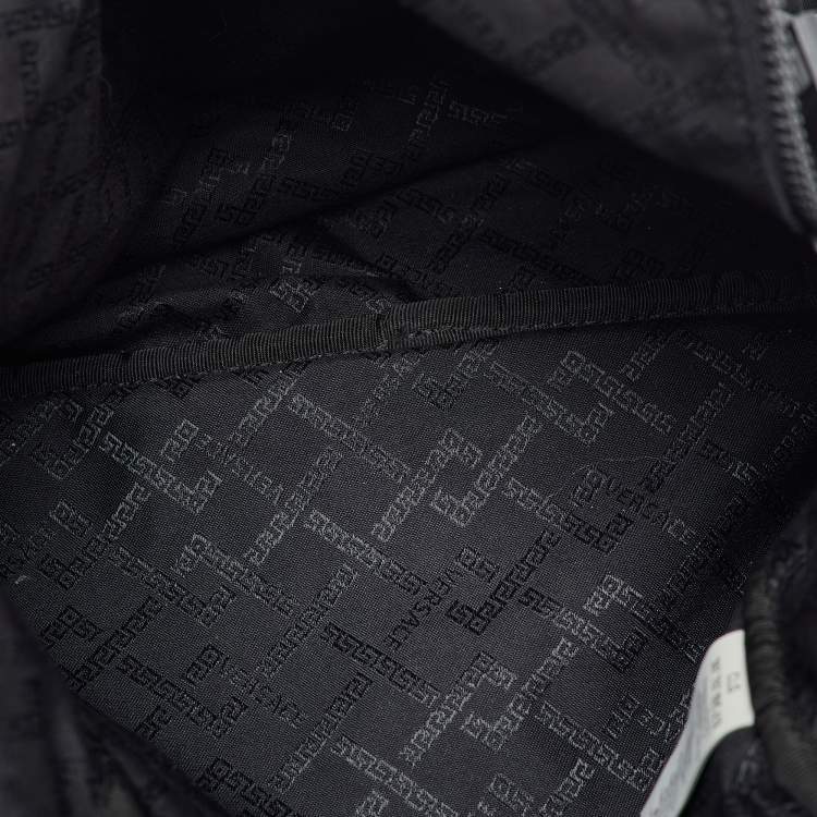 Pre Owned Versace Black Nylon La Medusa Backpack