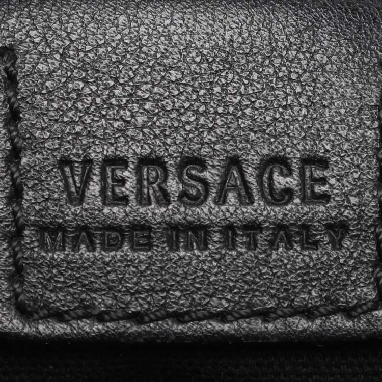 Pre Owned Versace Yellow/Black Barocco Print Coated Canvas Tote