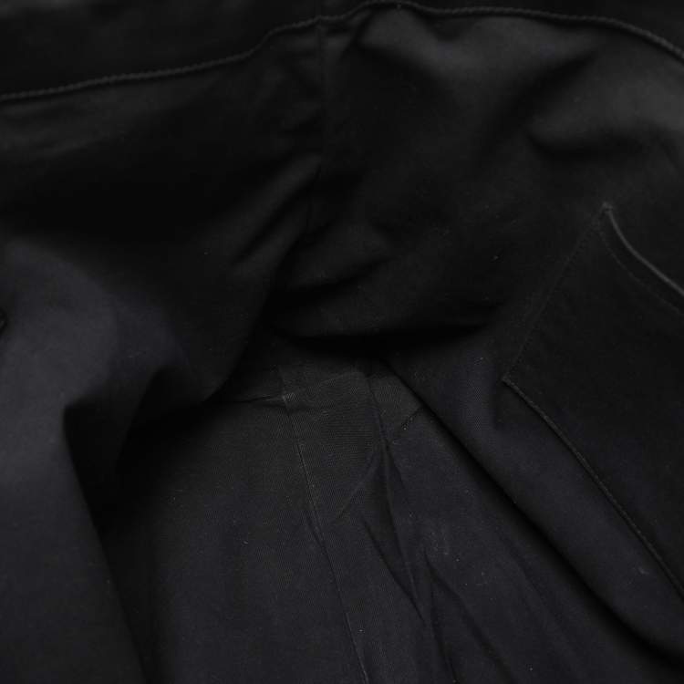 Pre Owned Versace Yellow/Black Barocco Print Coated Canvas Tote