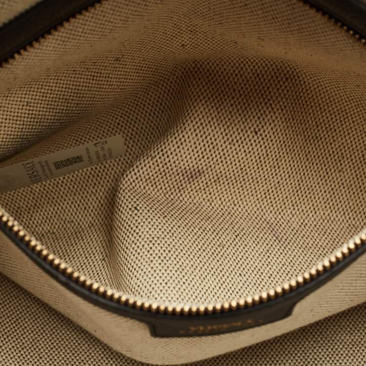 Pre Owned Versace La Medusa Beige/Black Canvas Tote