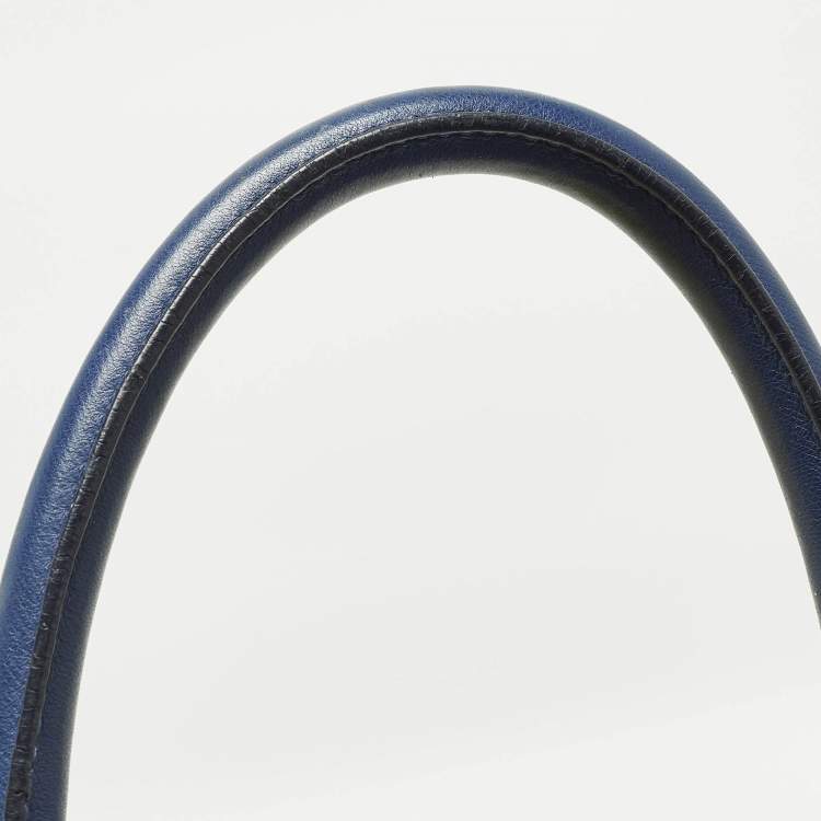 مملوكة مسبقًا Versace Blue Leather Weekender Bag