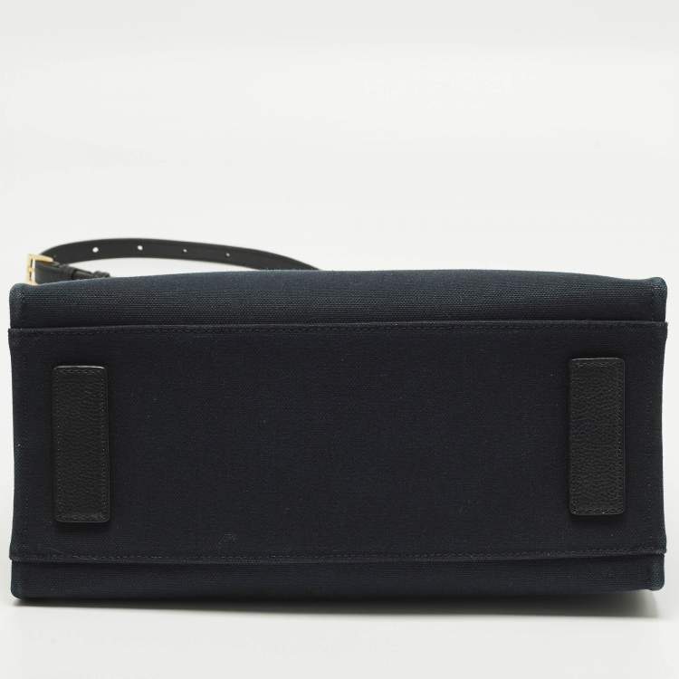 Pre Owned حقيبة يد فيرساتشي ميدوسا قماش كحلي/أسود صغيرة