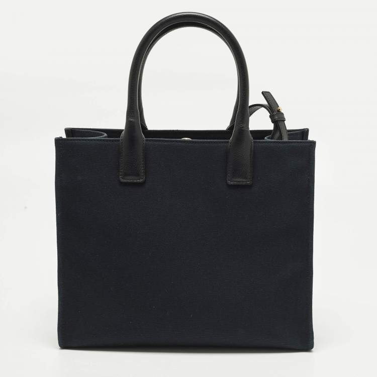 Pre Owned حقيبة يد فيرساتشي ميدوسا قماش كحلي/أسود صغيرة