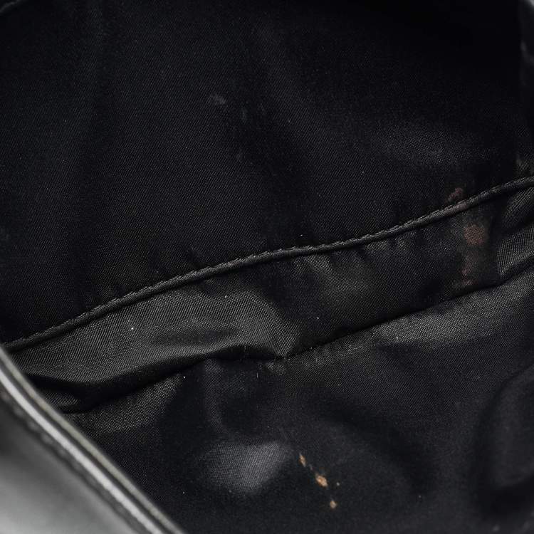 Pre Owned Versace Medusa Sultan Black Leather Shoulder Bag