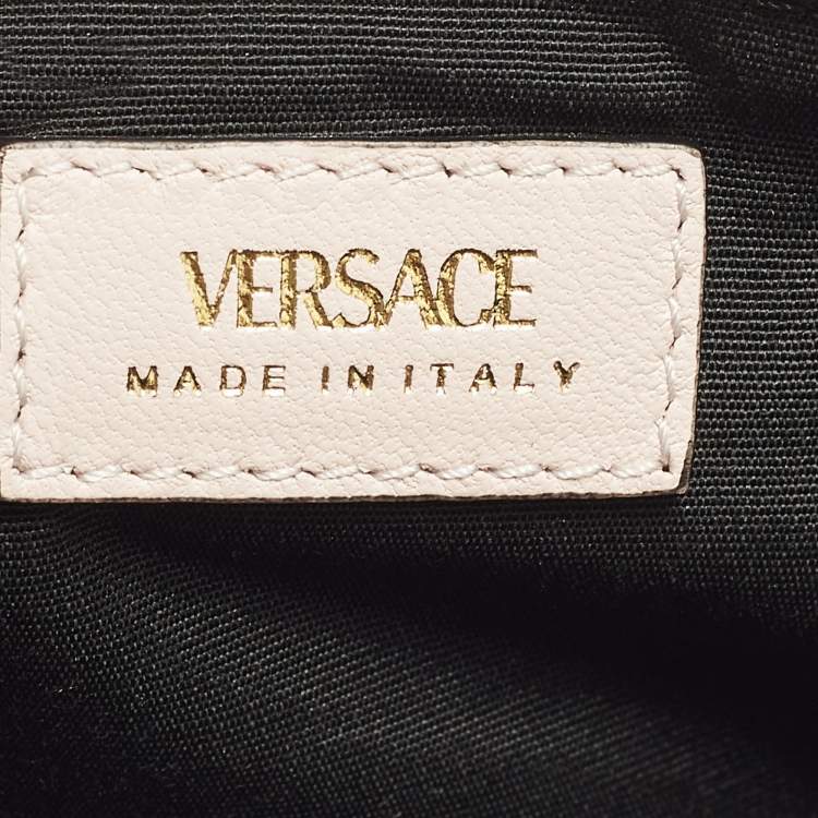 Pre Owned Versace La Medusa Pink Quilted Leather Shoulder Bag