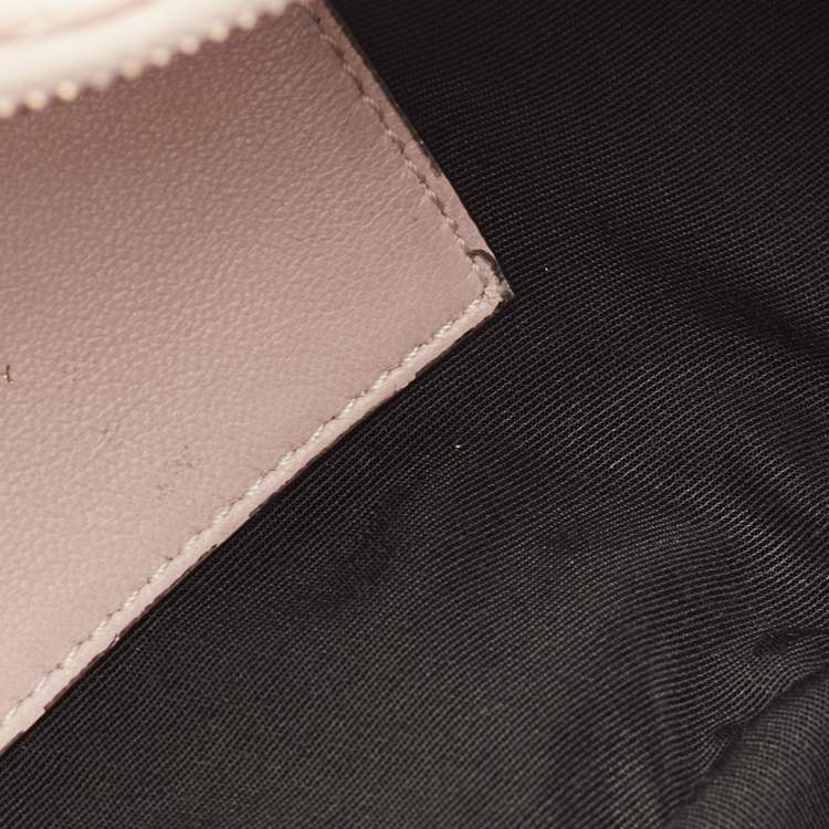 Pre Owned Versace La Medusa Light Pink Quilted Leather Fanny Pack Belt Bag