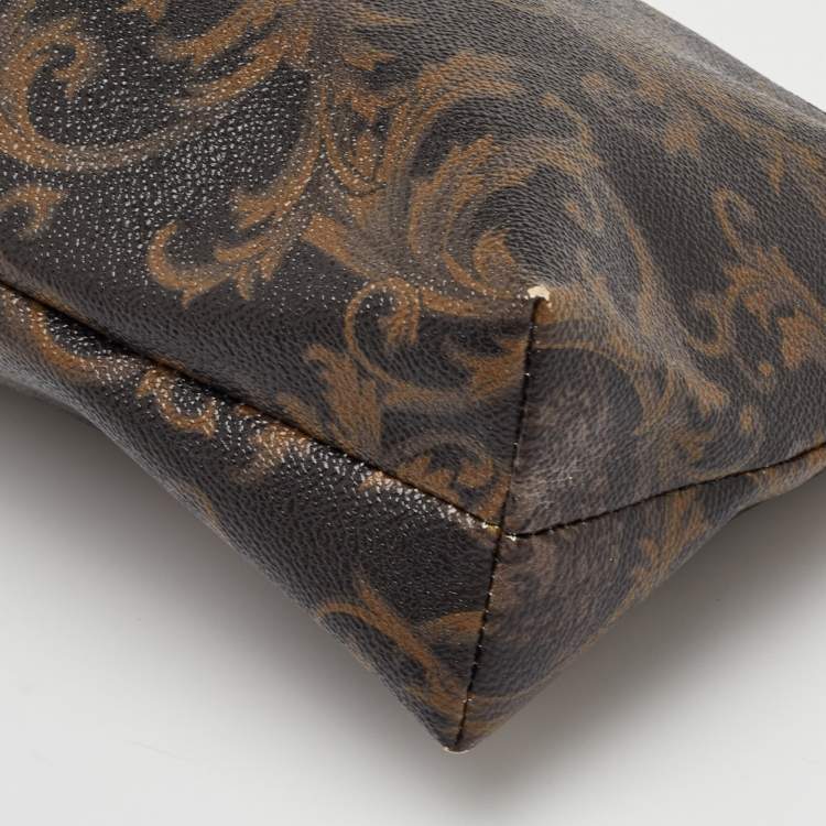 Pre Owned Versace Multicolor Barocco Print  Coated Canvas Pouch Clutch