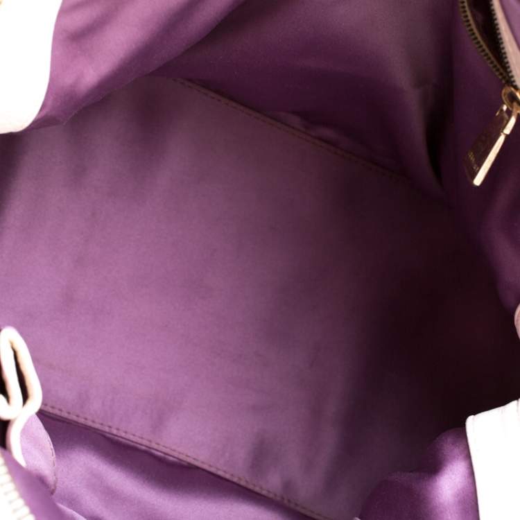 Pre Owned Versace Bag Off White Leather Dome Satchel