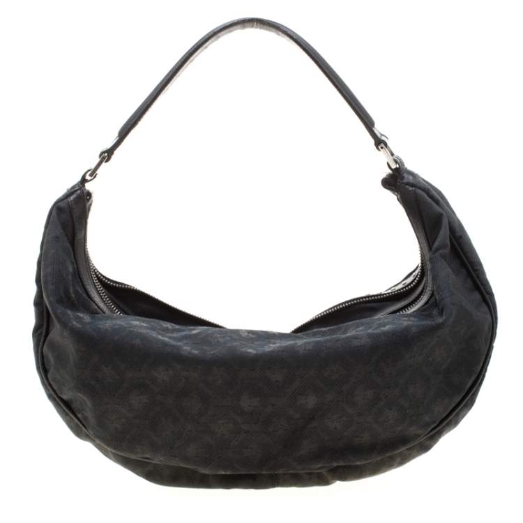 Pre Owned Versace Black Leather Hobo