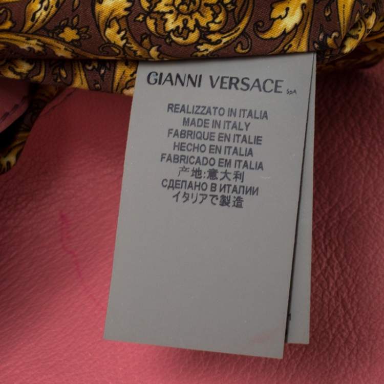 Pre Owned Versace Pink Leather Talia Vanitas Shoulder Bag