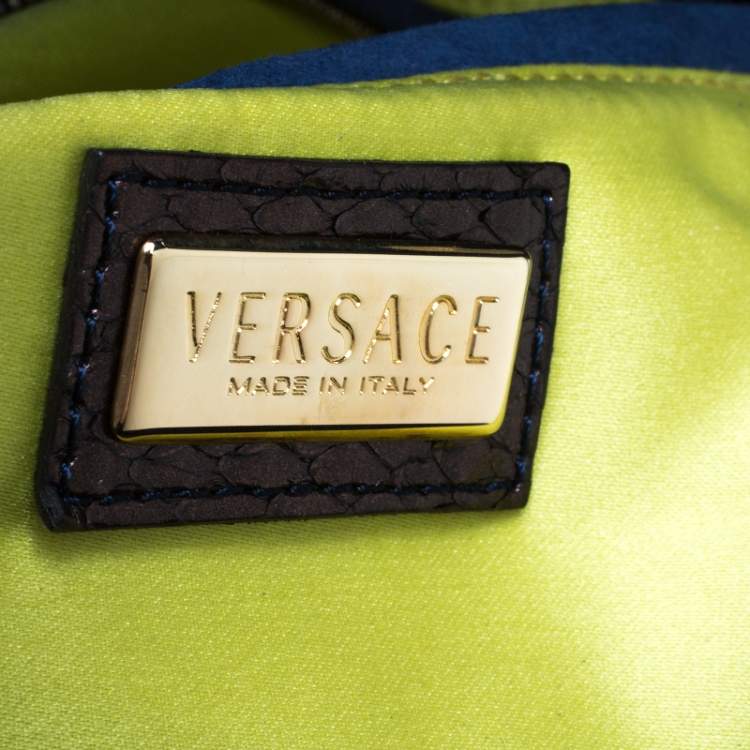 Pre Owned Versace Multicolor Ombre Python Canyon Bag