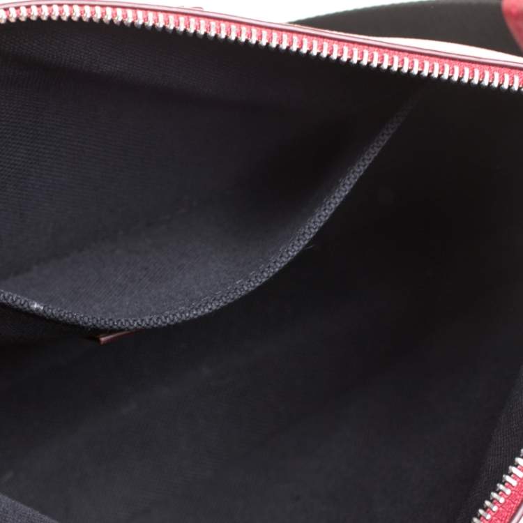 Pre Owned Versace Red Leather Studded Shoulder Bag