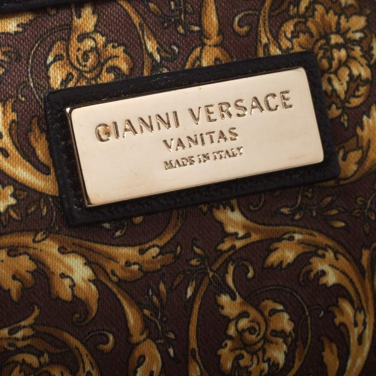 Pre Owned Versace Black Quilted Leather Calliope Vanitas Shoulder Bag
